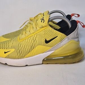 Nike Air Max 270 Yellow Black Running Sneakers Clean Size 9